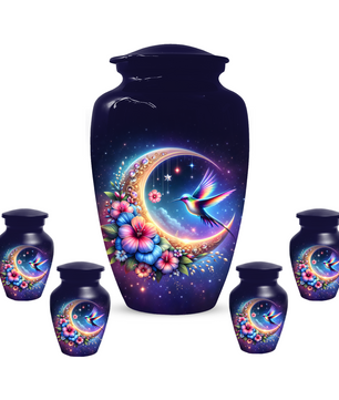 Hummingbird Cremation Urn for Ashes, Personalized Memorial Urn for Mom