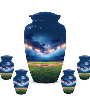 Baseball Urn for Ashes, Custom Baseball Memorial Urn, Stadium Cremation Urn