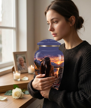 Adult Cremation Urn for Ashes | Personalized Adult Urn | Handmade Memorial Urn