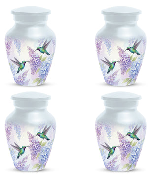 Hummingbird Floral Adult Urn for Human Ashes | Personalized Adult Cremation Urn