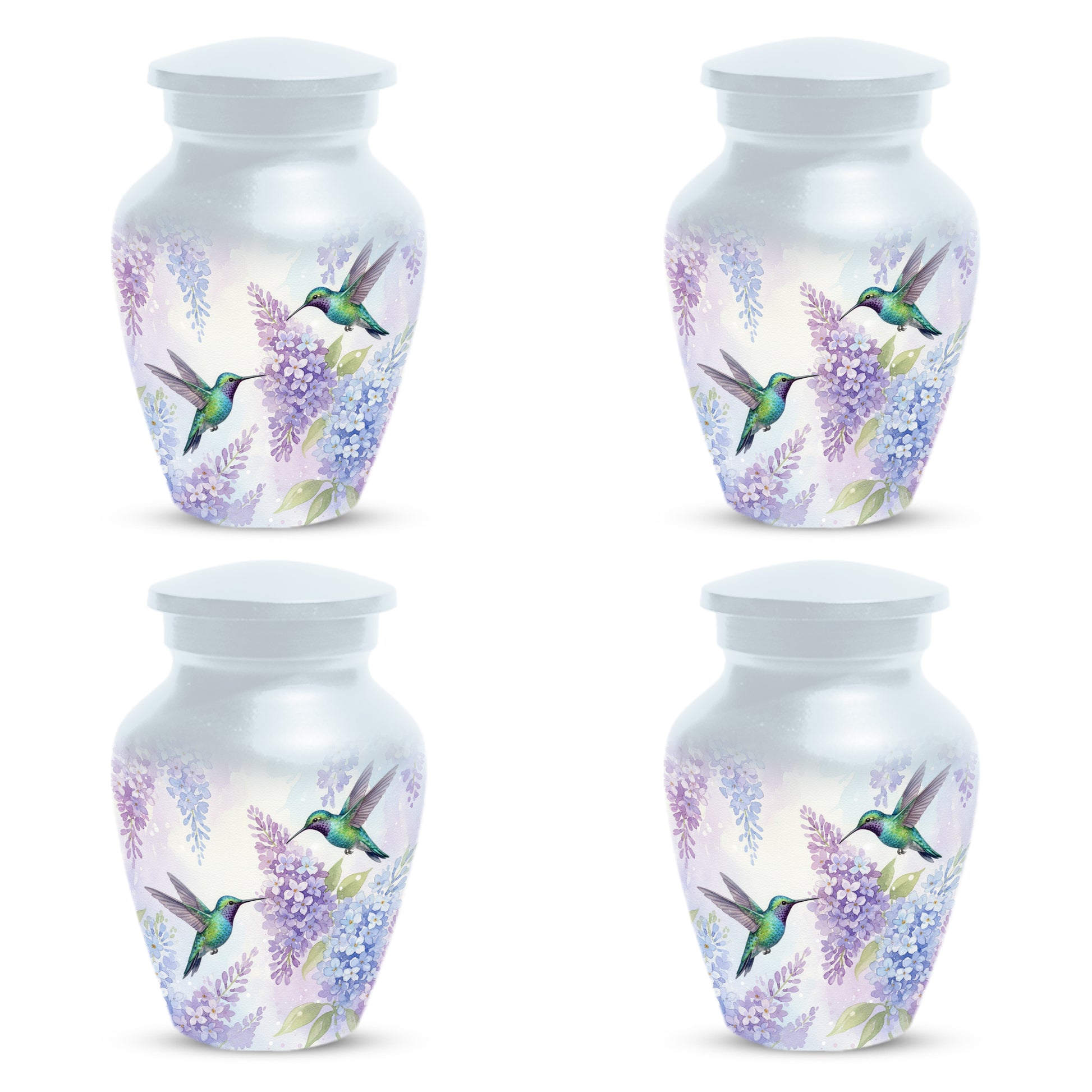 Hummingbird Floral Adult Urn for Human Ashes | Personalized Adult Cremation Urn