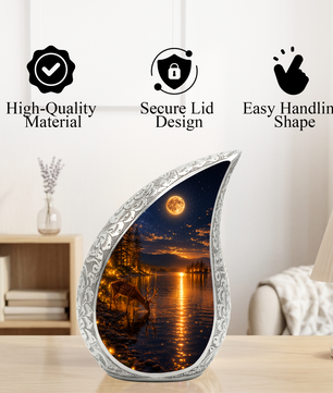 Moonlit Deer Urn for Mom- Deer Cremation Urn for Women| Keepsake Urn For Ashes