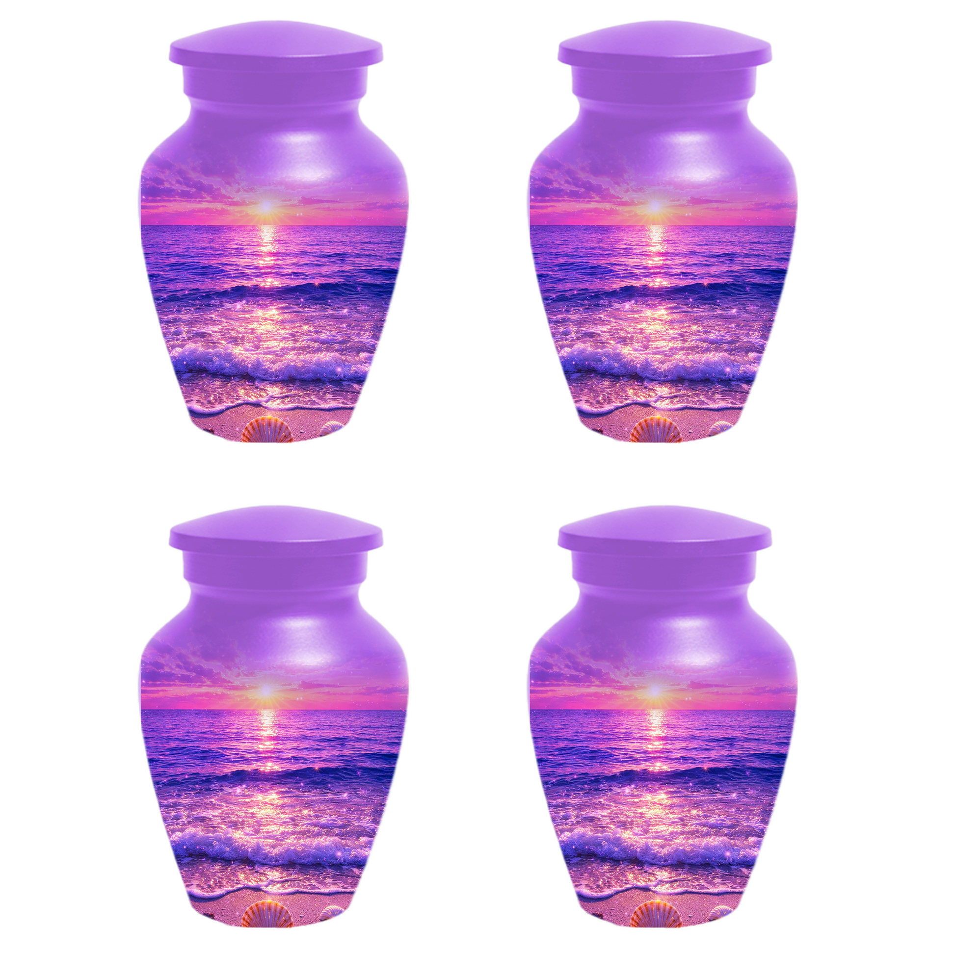 Personalized Ocean Sunset Cremation Urn | Adult, Large, Mini & Keepsake Urn for Human Ashes