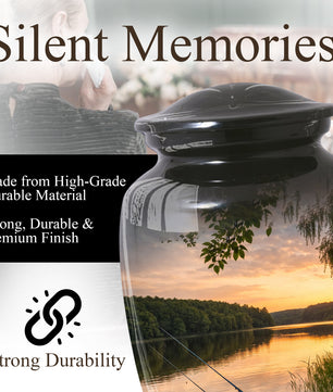 Fishing Lake Urn for Dad | Funeral Cremation  Large Urn for Father