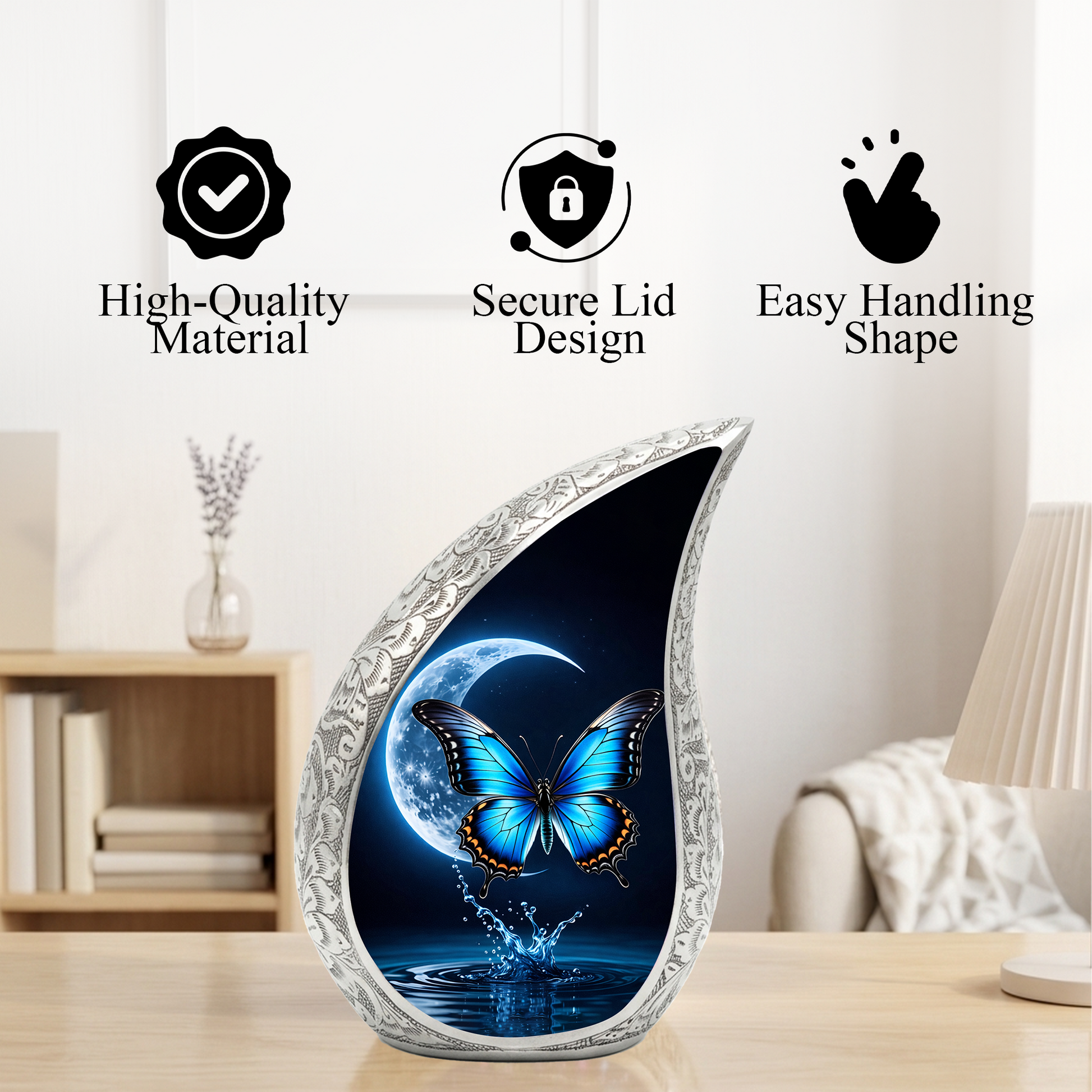 Butterfly Adult Urn for Human Ashes – Premium Butterfly Cremation Urn