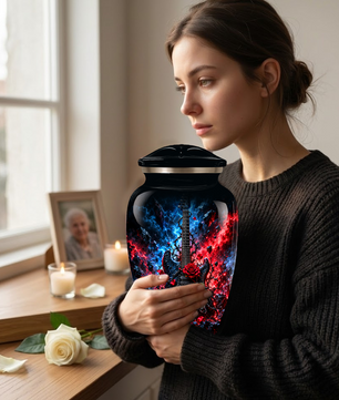 Personalized Electric Guitar Cremation Urn for Ashes, Black Adult  Memorial Urn, Music Lover Tribute Urn