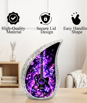 Guitar Adult Urn for Ashes, Music Lover Keepsake  Cremation Urn for Human Ashes