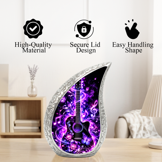 Guitar Adult Urn for Ashes, Music Lover Keepsake  Cremation Urn for Human Ashes
