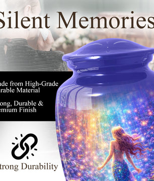 Mermaid Urn for Mom- Ocean Memorial Cremation Large Urn For Female