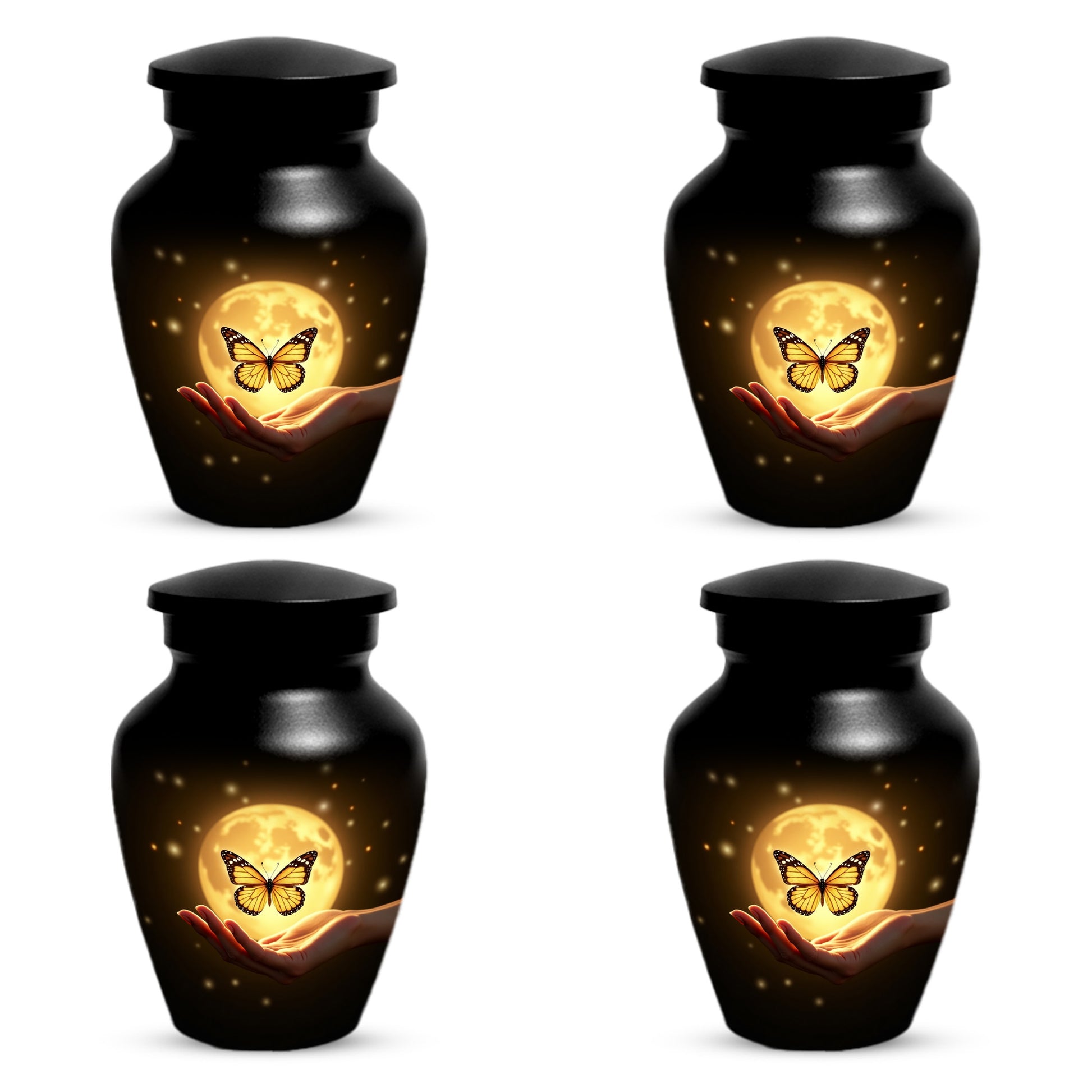 Beautiful Moon Butterfly Urn for Human Ashes | Moonlight Butterfly Cremation Urn