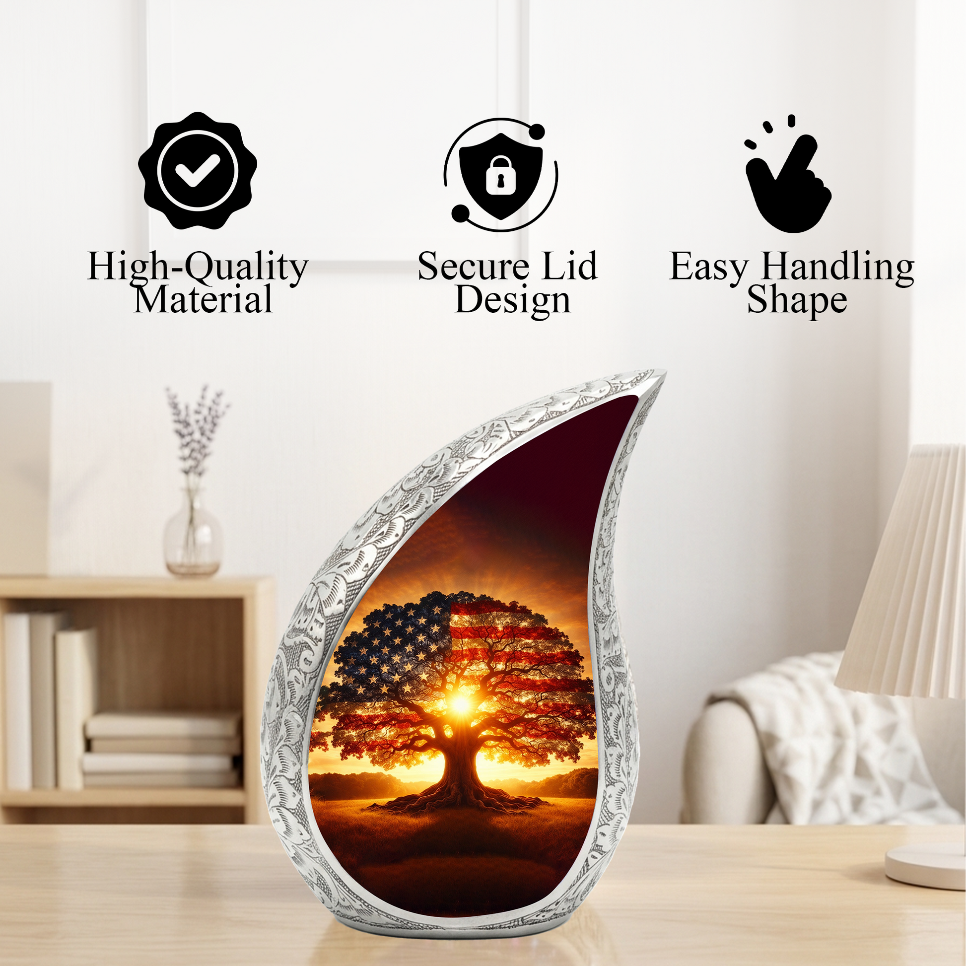 Ocean Guitar Adult Urn for Human Ashes – Premium Adult Cremation Urn
