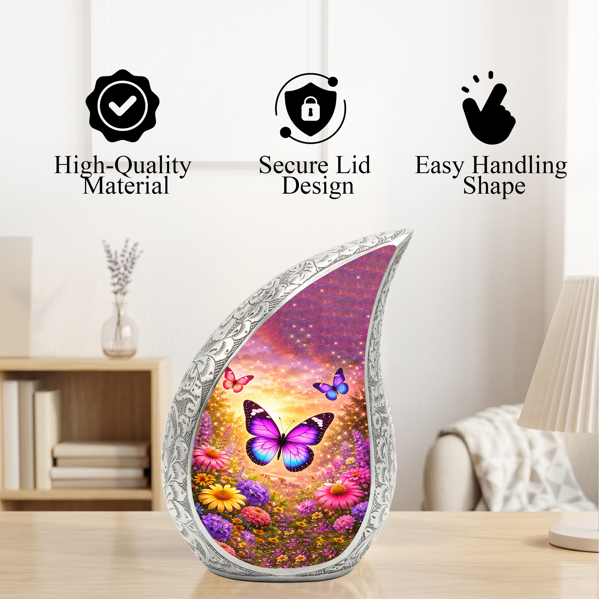 Butterfly Adult Urn for Human Ashes – Premium Butterfly Cremation Urn