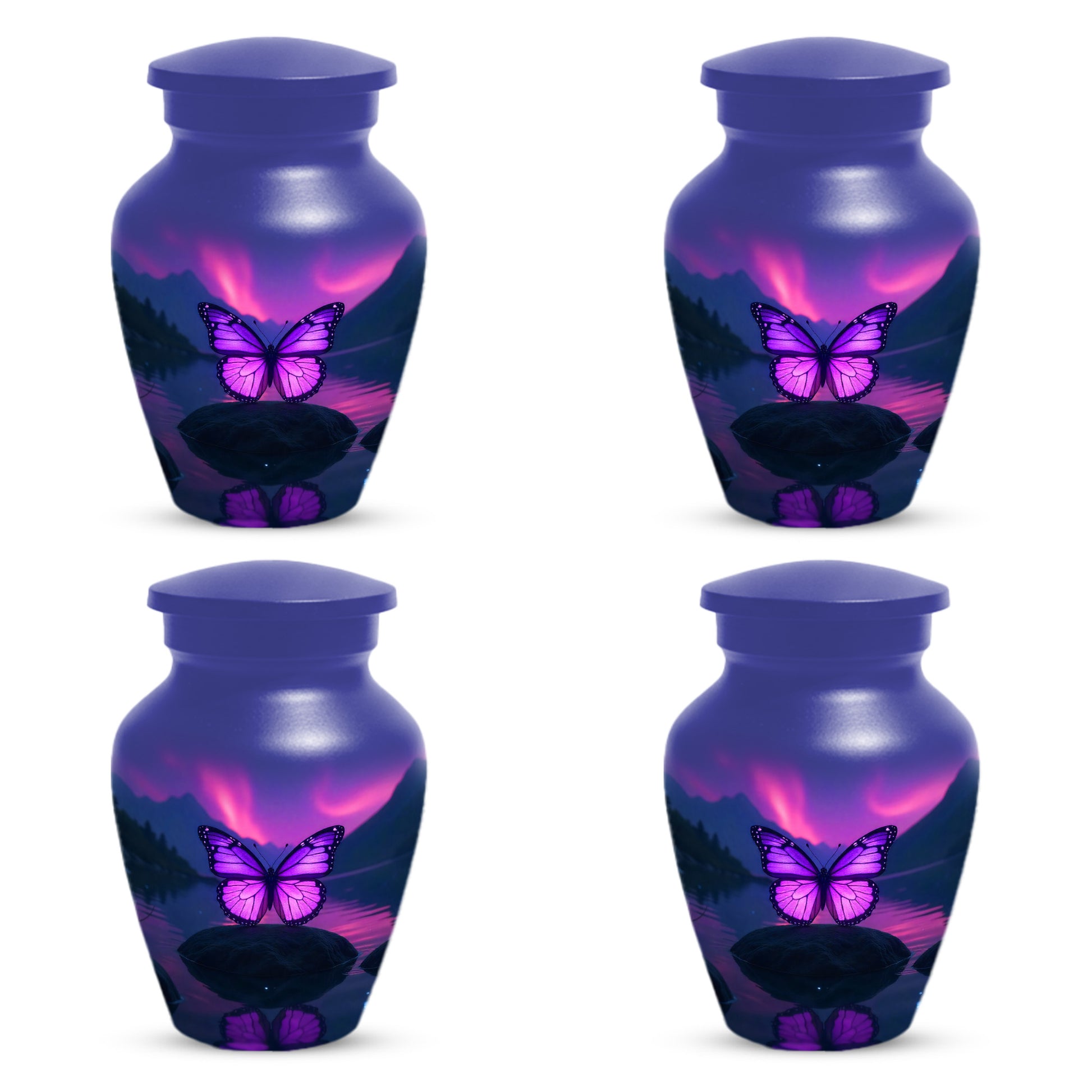 Purple Butterfly Urn for Human Ashes | Purple Butterfly Cremation Urn
