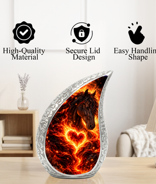 Horse Cremation Urn for Ashes, Horse Memorial Urn, Equestrian Urn, Horse Lover Adult Urn