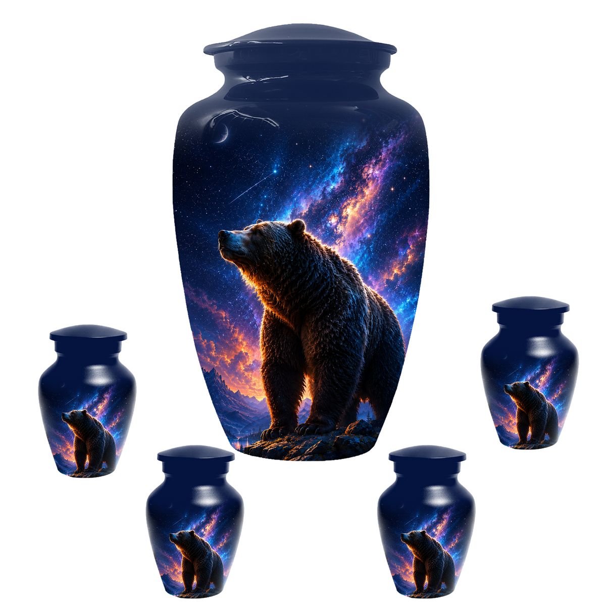 Bear Cremation Urn for Dad Ashes - Wildlife Memorial Extra Large Keepsake Urns