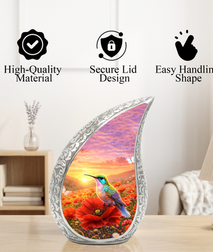 Hummingbird Memorial Urn for Mom | Urn for Human Ashes | Keepsake Urn for Mom