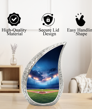 Baseball Stadium Funeral Urn for Dad, Adult Cremation Urn for Human Ashes