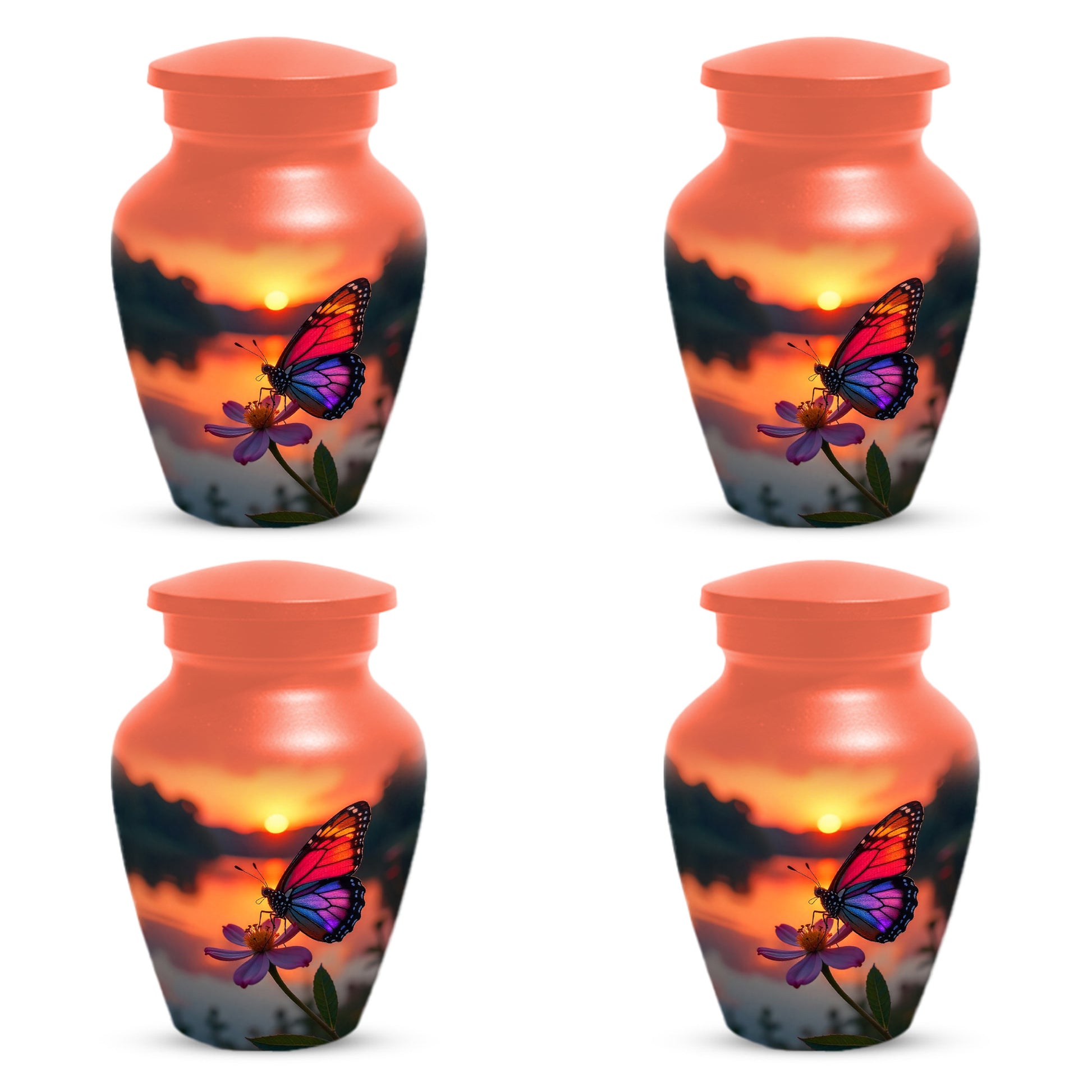 Butterfly Sunset Urn for Human Ashes | Butterfly Sunset Cremation Urn