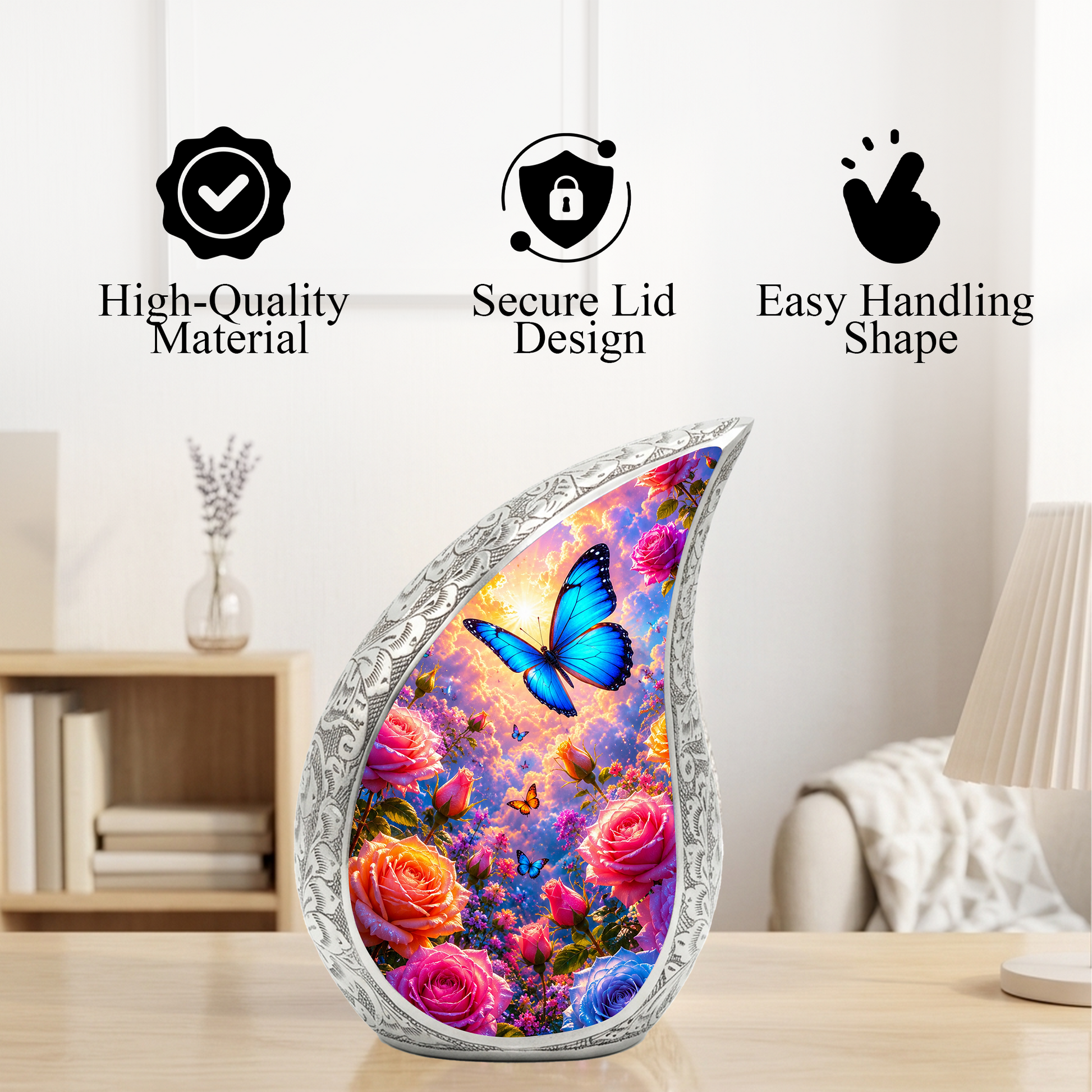 Butterfly Urn for Mom | Beautiful Butterfly Urn for Human Ashes