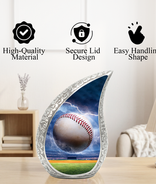 Baseball Funeral Urn for Dad, Baseball Memorial Urn for Human Ashes