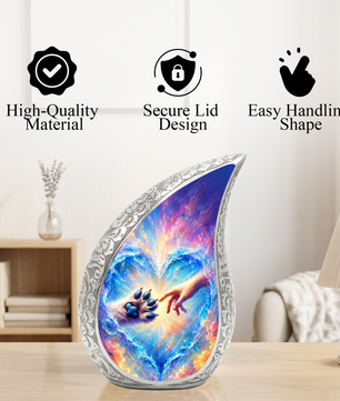Heavenly Paw Adult Urn for Human Ashes – Heart Memorial Adult Cremation Urn