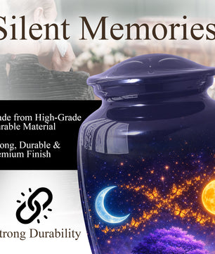Tree of Life Urn for Mom- Purple Moon Memorial Large Urn|Adult Female Cremation Urn