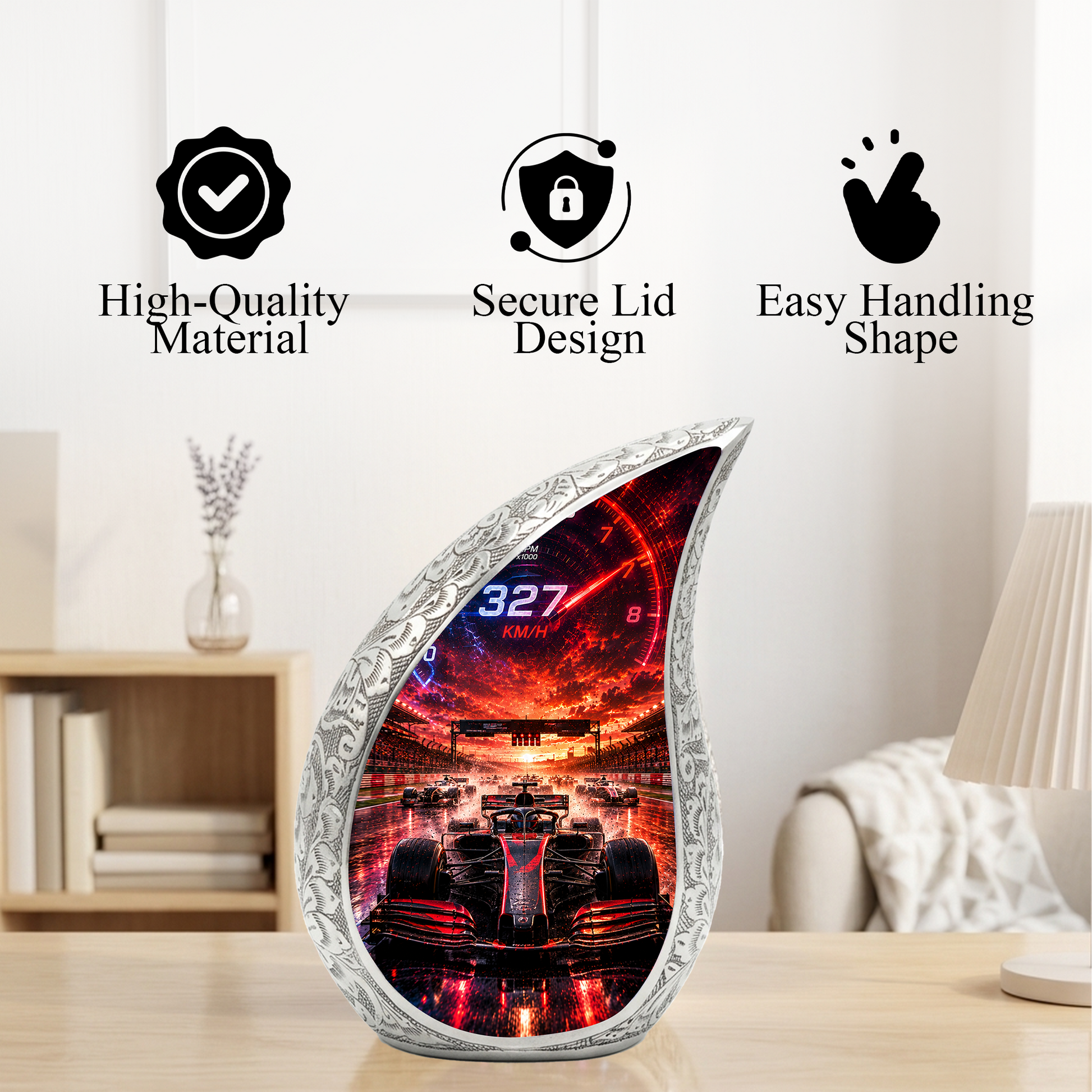 F1 Racing Car Urn for Adult Ashes | Racing Car Adult Cremation Urn