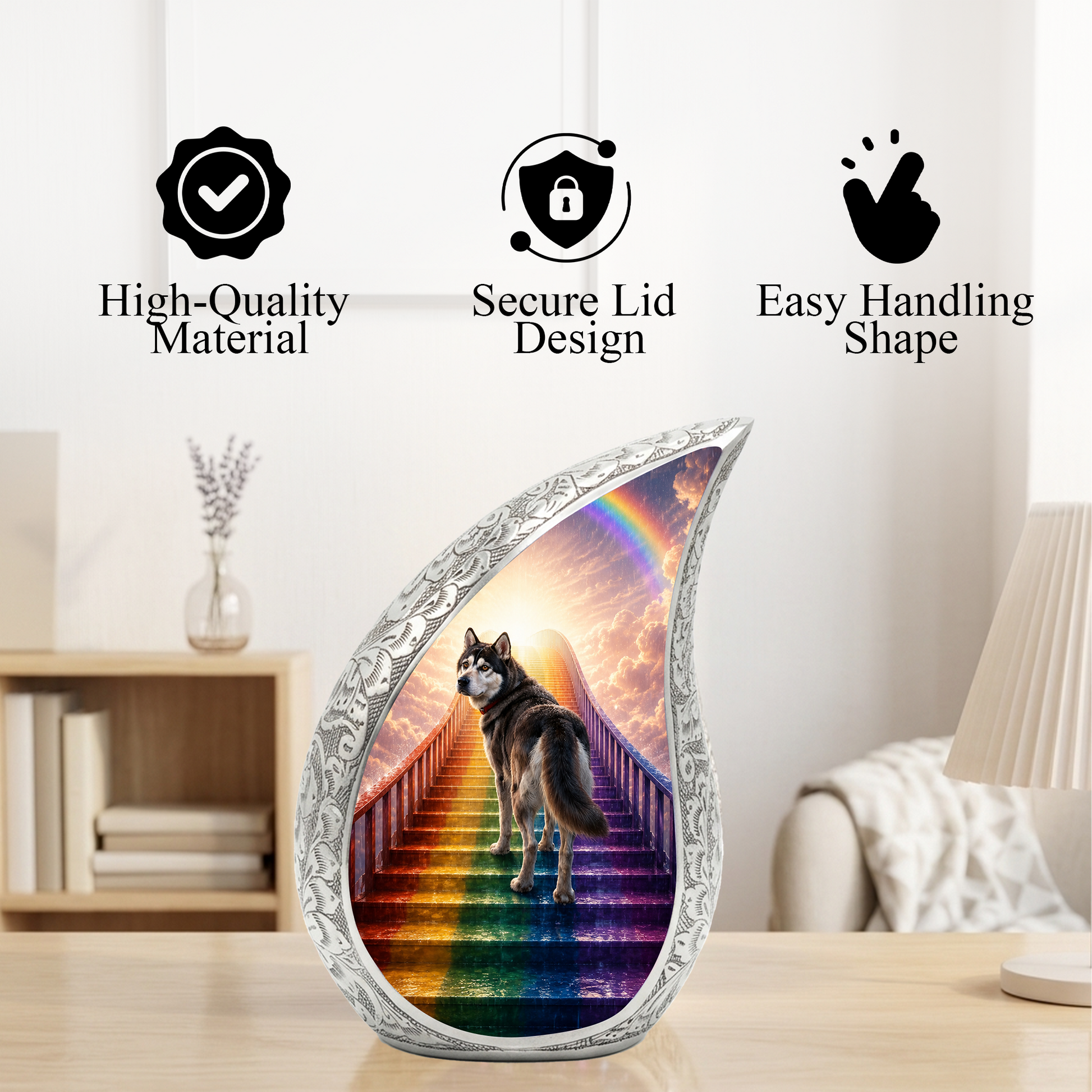 Dog Heaven Urn for Human Ashes | Personalized Dog Memorial & Adult Cremation Urn