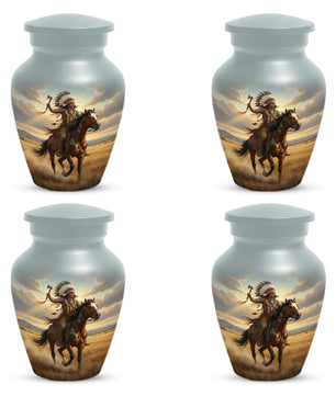 Warrior Horse Urn for Mom & Women | Unique Adult Female Cremation Urn for Human Ashes