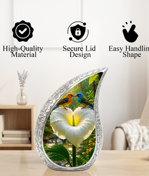 Bird Love Adult Urn for Human Ashes – Elegant Adult Cremation Urn