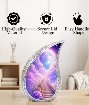 Heavenly Moon & Stairway Cremation Urn for Adult Ashe