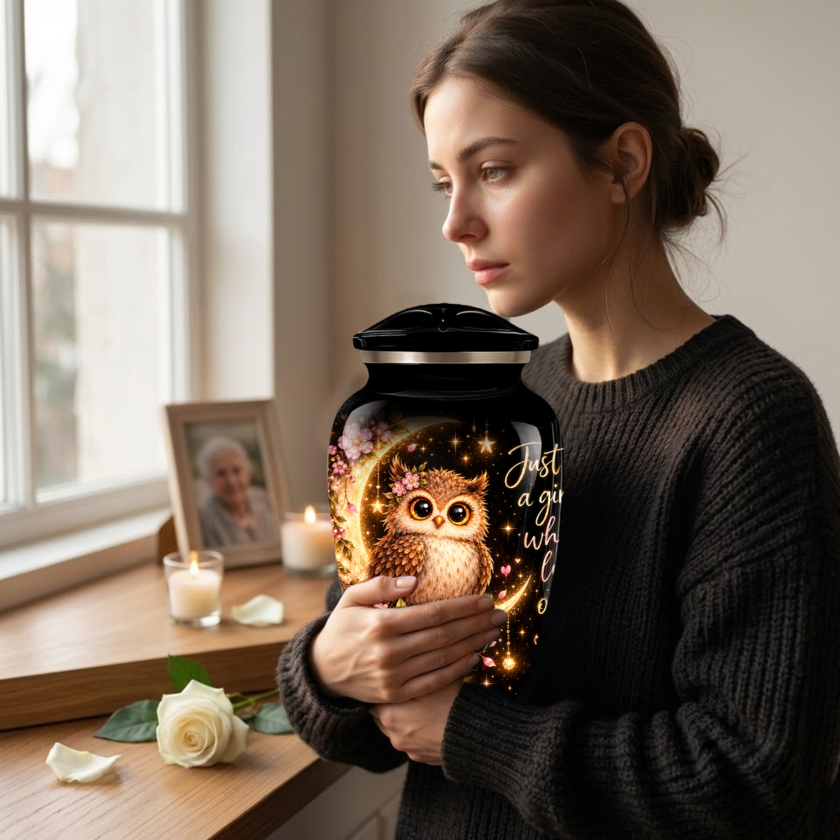 Owl Cremation Urn for Ashes | Personalized Owl Memorial Urn | Cute Bird Funeral Urn