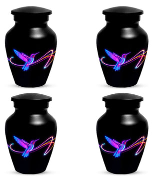 Personalized Neon Hummingbird Urn for Ashes – Modern Custom Adult Cremation Urn,