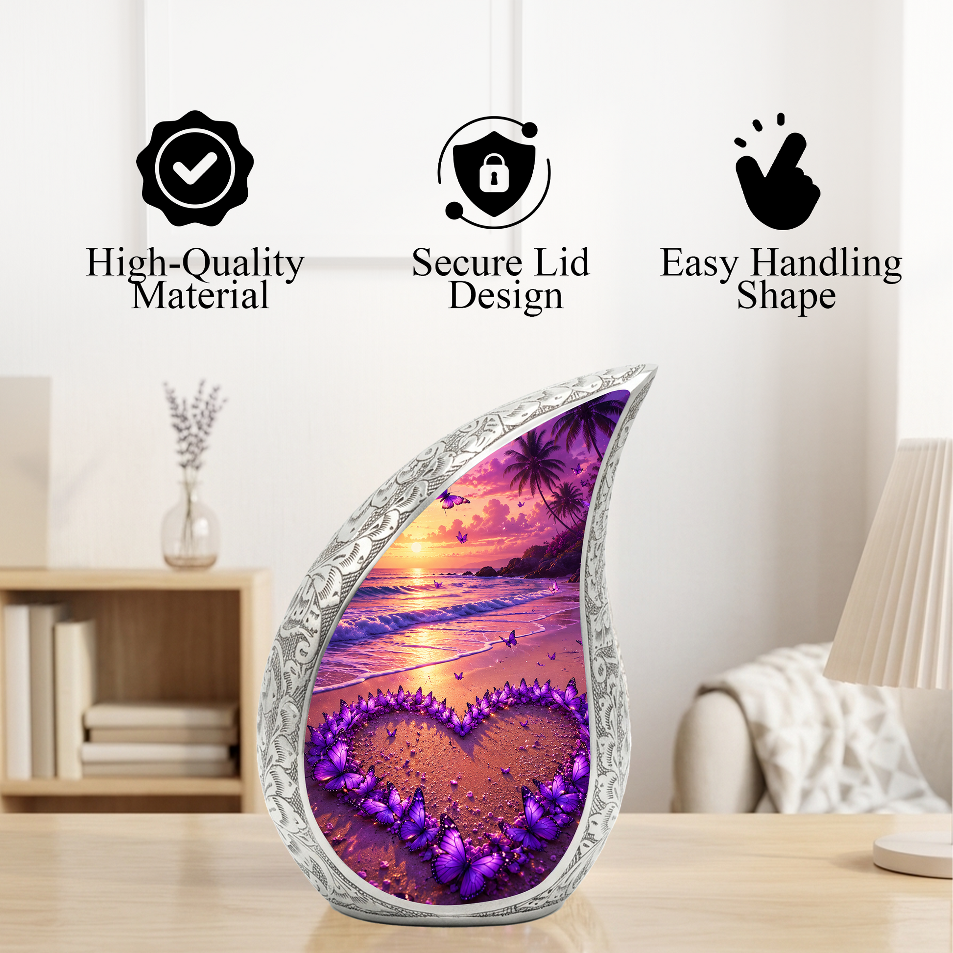 Beach Butterfly Urn for Human Ashes | Beach Urns, Ocean Wave Cremation Urn