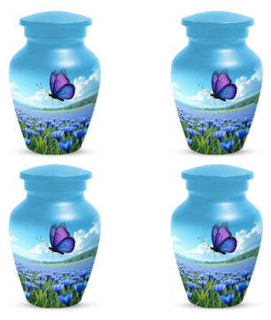 Purple Butterfly Urn for Human Ashes | Elegant Purple Butterfly Cremation Urn for Adult Memorial