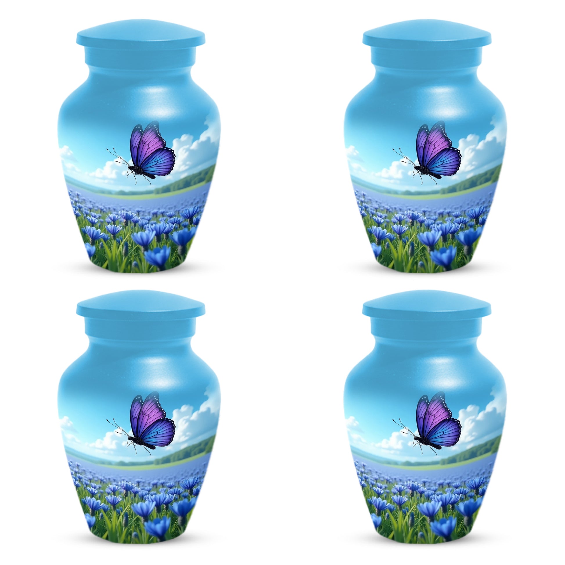 Purple Butterfly Urn for Human Ashes | Elegant Purple Butterfly Cremation Urn for Adult Memorial
