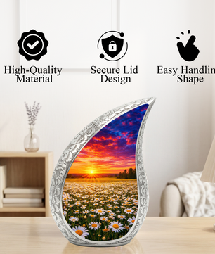 Sunflower Sunset Cremation Urn for Adult Ashes