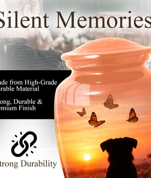 Dog Memorial Urn for Mom | Sunset Pet Memorial Cremation Large Urn - Keepsake Urn For Ashes