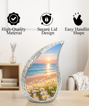 Sunflower Beach Adult Urn for Human Ashes – Premium Beach Cremation Urn