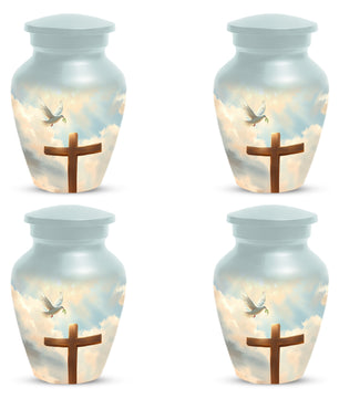 Christian Cross Cremation Urn for Mom – Dove Memorial Urn for Ashes