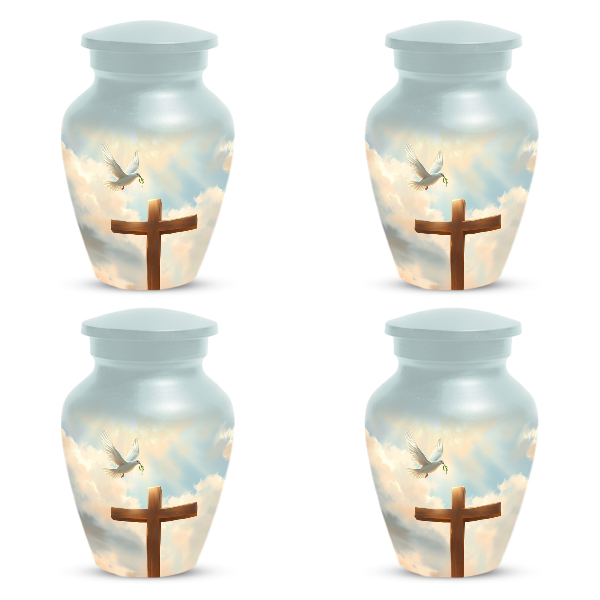 Christian Cross Cremation Urn for Mom – Dove Memorial Urn for Ashes