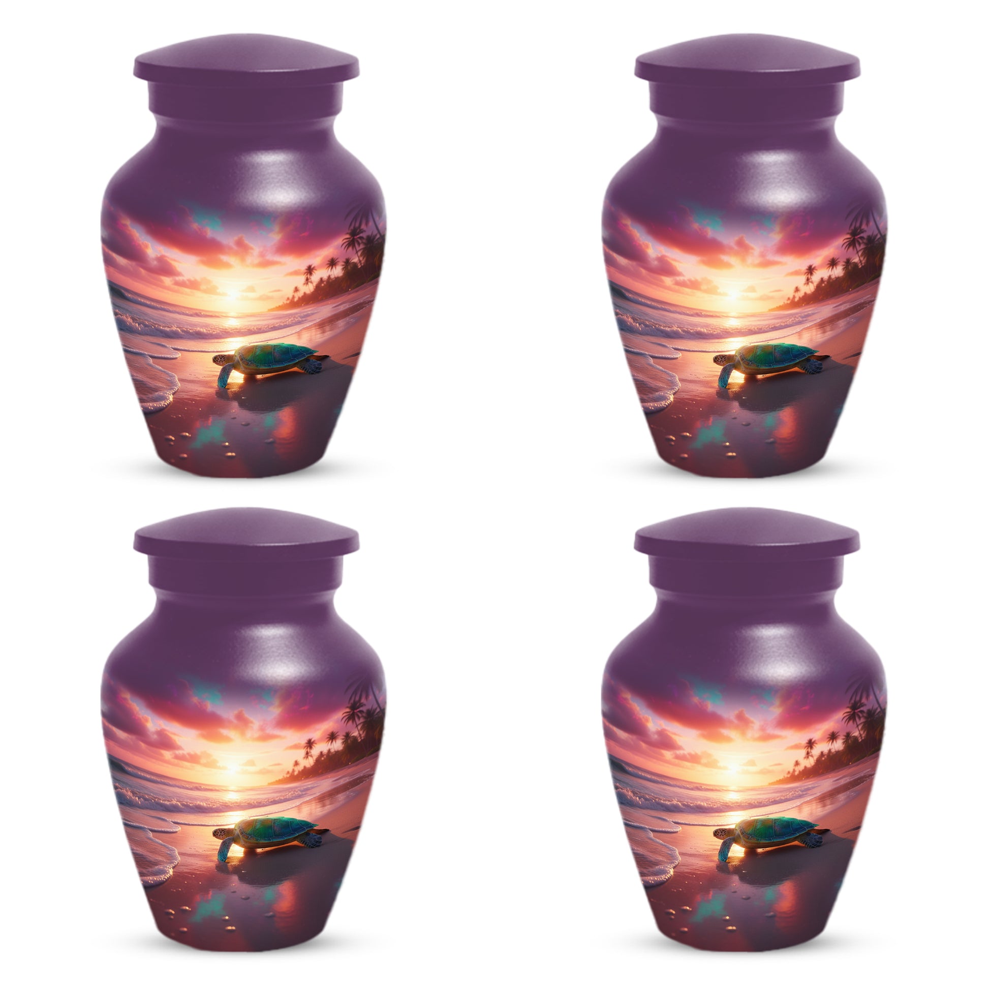 Sea Turtle Urn for Human Ashes | Beach Themed Adult Cremation Urn, Ocean Memorial Urn