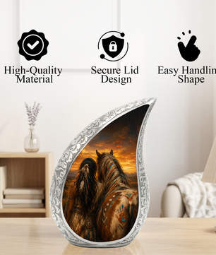 Native American Urn for Human Ashes – Beautiful Memorial Urn for Mom, Women & Female Loved Ones