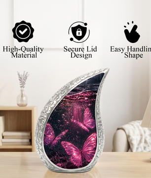 Pink Butterfly Urn for Ashes | Butterfly Urns for Human Ashes, Butterfly Urn for Cremains,
