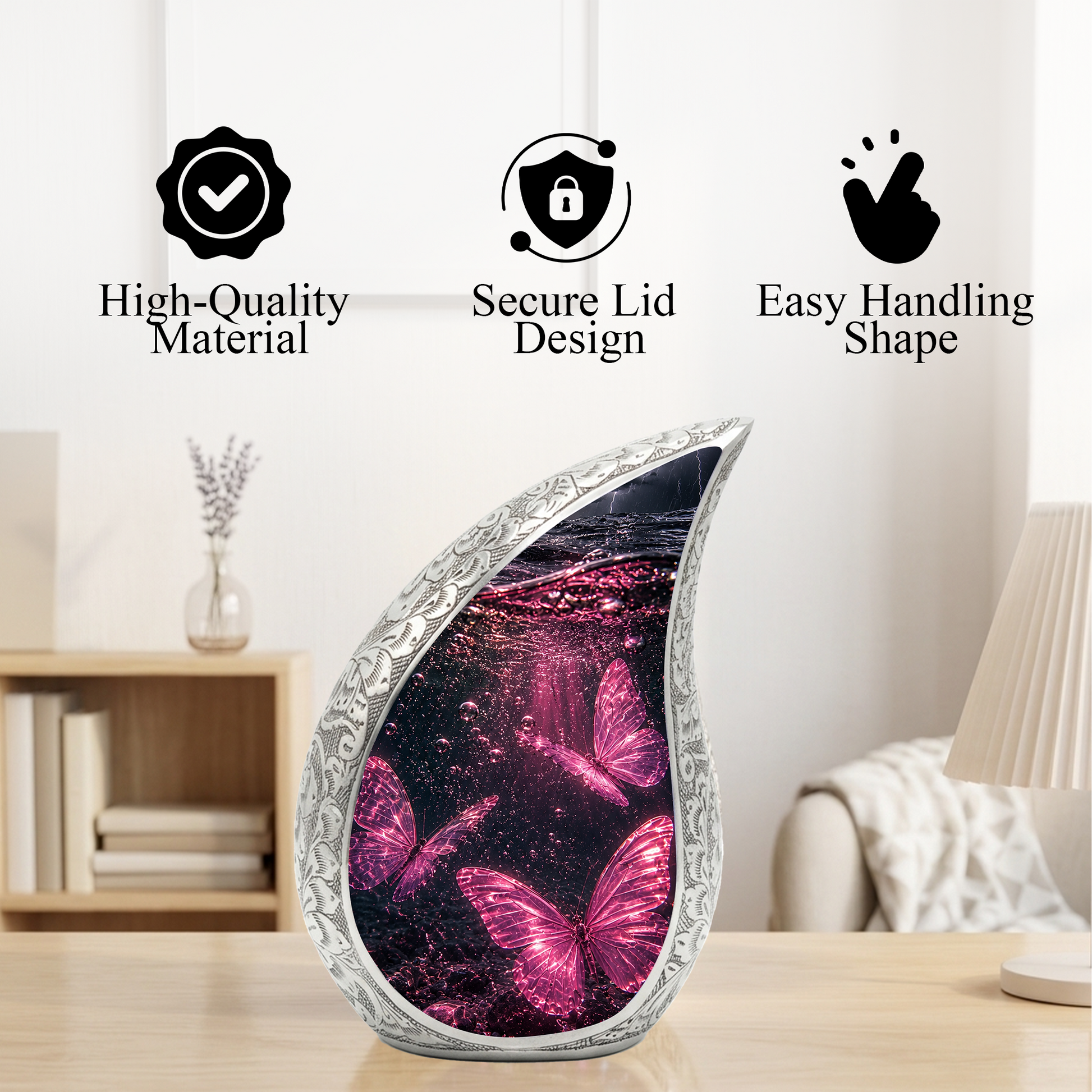 Pink Butterfly Urn for Ashes | Butterfly Urns for Human Ashes, Butterfly Urn for Cremains,