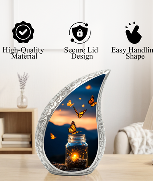 Butterfly Memorial Urn for Ashes, Adult Cremation Urn for Mom