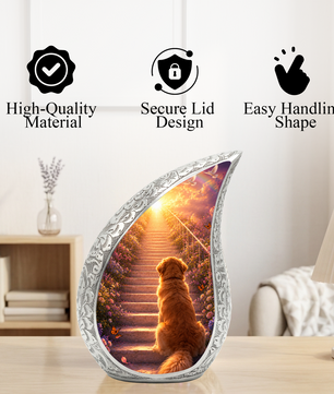 Dog Heaven Urn for Human Ashes | Adult Cremation Urn | Personalized Dog Memorial Urn