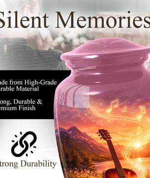 Guitar Urn for Mom - Music Memorial Large Urn for Women| Keepsake Urn For Ashes