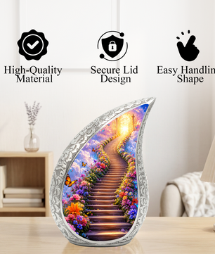 Heaven Gate Butterfly Urn for Ashes - Personalized Adult Cremation Urn with Butterflies | Memorial Funeral Urn for Adult Ashes