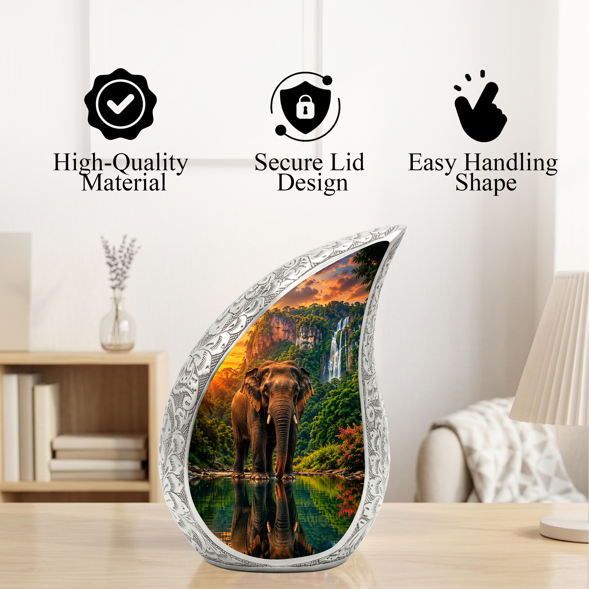Elephant Urn for Human Ashes | Adult Cremation Urn